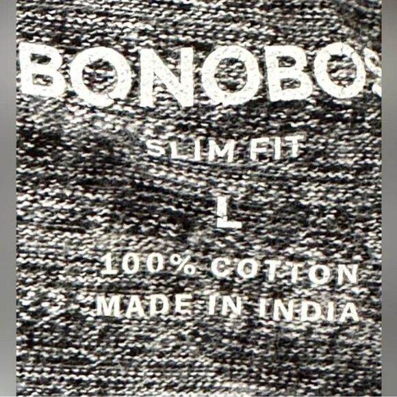 Bonobos Mens Long Sleeve Henley Neck Heathered Gray Size L Slim Fit - Picture 5 of 5